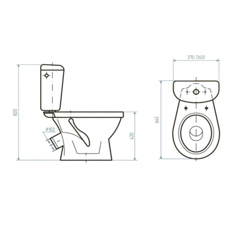 Унитаз Универсал Томь (p019315) белый