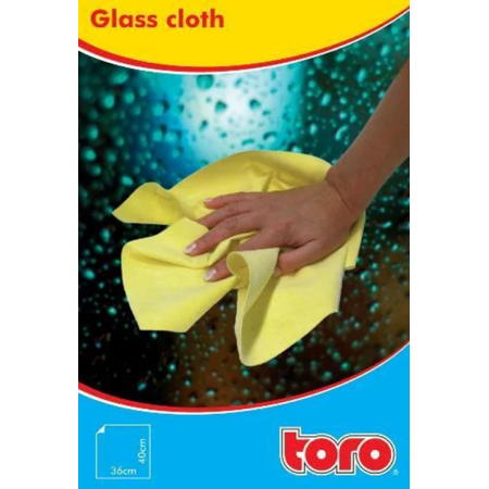 Тряпка для мытья стекол и зеркал TORO 420018 желтый
