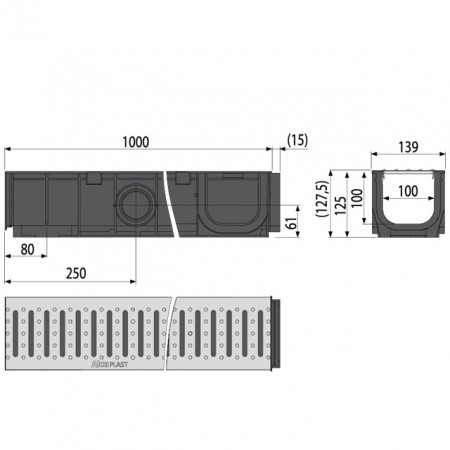 модульная система AVZ Alca Plast AVZ101-R101 черный