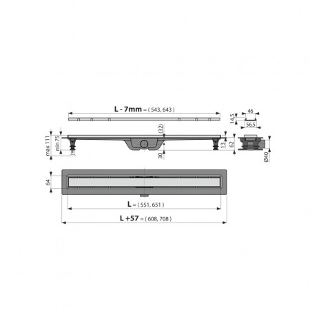 Колодец Alca Plast APZ20-650 Нержавеющая сталь