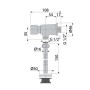 Кран для писсуара Alcaplast ATS001 (ATS001) серебристый