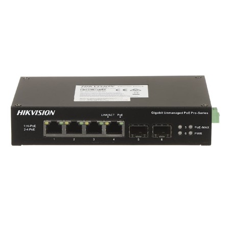 Коммутатор Hikvision DS-3T0506HP-E/HS черный