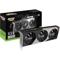 Видеокарта INNO3D GeForce RTX 5070 Ti X3 (N507T3-16D7-176068N) 16 Гб темно-серый