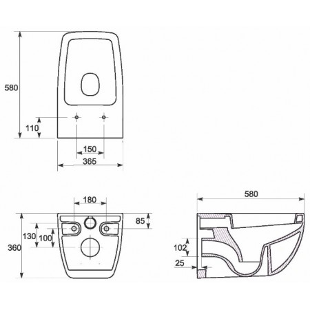 Унитаз Cersanit Malmo (O-MZ-MALMO) белый
