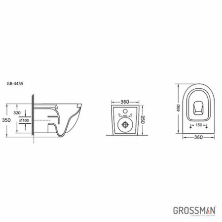 Унитаз Grossman GR-4455S белый