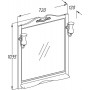 Зеркало интерьерное Opadiris Клио 70 (Z0000002645) белый