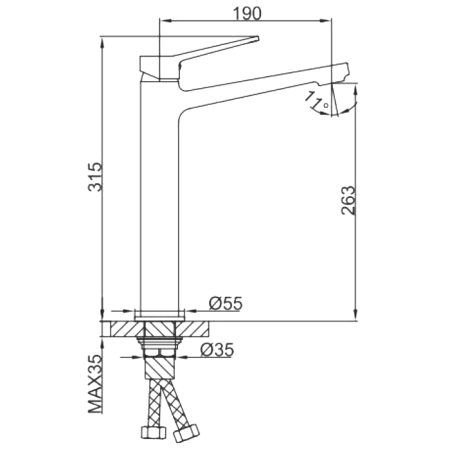 Смеситель Frap F1062-29 серый