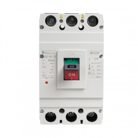 Автоматический выключатель iPower ВА57-400 3P 400A (AM1-400L 3P 400A) 400А белый