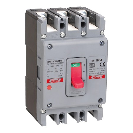 Автоматический выключатель Himel HDM3 100S/3P (HDM3100S8033XX) 80А белый