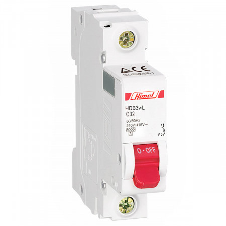 Автоматический выключатель Himel HDB3w 1Р 10А С 4,5кА (HDB3WL1C10) 10А белый