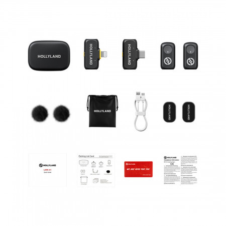 Микрофон Hollyland Lark A1 Combo (A1COM) черный