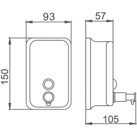 Дозатор для жидкого мыла Haiba HB401 хром
