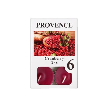 Свечи чайные набор PROVENCE 560227/89 6шт бордовый