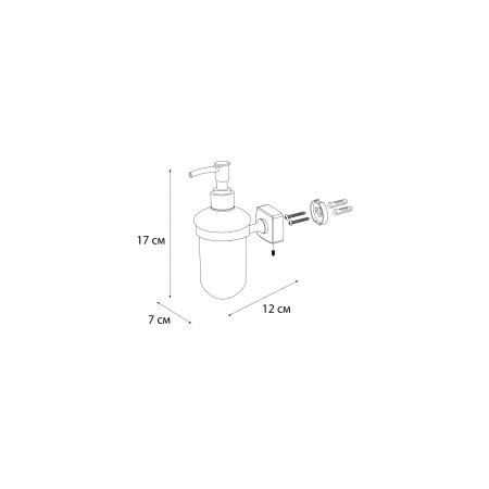 Дозатор для жидкого мыла Fixsen Kvadro FX-61312 хром