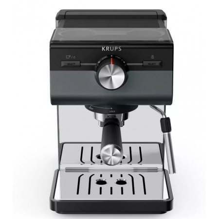 Кофеварка рожковая Krups Authentic XP384G10 серебристый