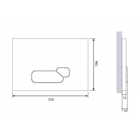 Клавиша для инсталляции CERSANIT ACTIS (60170) серый