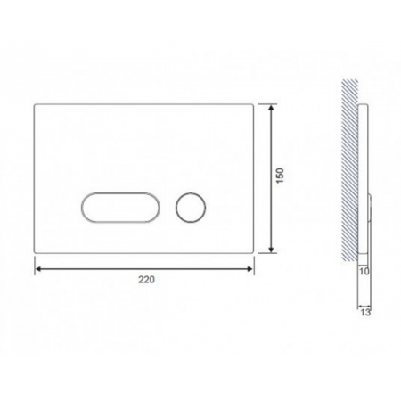 Клавиша для инсталляции CERSANIT INTERA (60180) серый