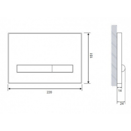 Клавиша для инсталляции CERSANIT PILOT (60193) серый