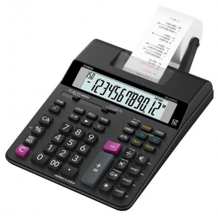 Калькулятор CASIO HR-200RCE-W-EC черный