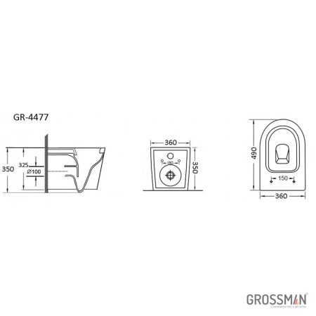 Унитаз Grossman GR-4477S белый