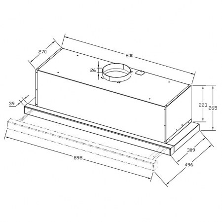 Вытяжка телескопическая KORTING KHP 9815 GW серый