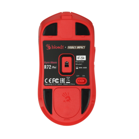 Мышь беспроводная + проводная A4Tech Bloody R72 Pro Pyro Blaze SAVAGE красный