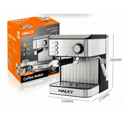 Кофеварка рожковая HALEY HY2806 серебристый