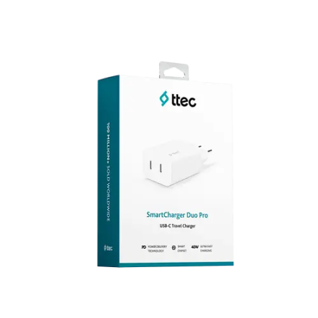 Сетевое зарядное устройство ttec SmartCharger Duo PD (2SCS27B) белый