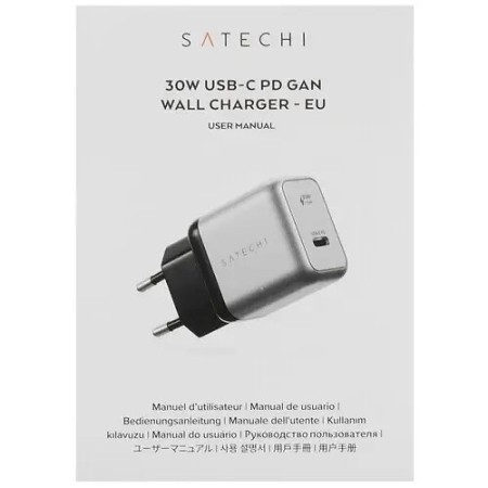 Сетевое зарядное устройство SATECHI 30W USB-C GaN Wall Charger - EU (ST-UC30WCM-EU) серый