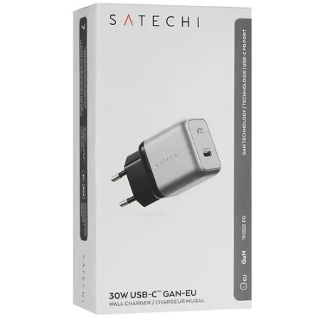 Сетевое зарядное устройство SATECHI 30W USB-C GaN Wall Charger - EU (ST-UC30WCM-EU) серый
