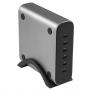 Сетевое зарядное устройство SATECHI 200W USB-C 6-Port PD GaN Charger - EU (ST-C200GM-EU) серый
