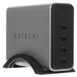Сетевое зарядное устройство SATECHI 165W USB-C 4-Port PD GaN Charger - EU (ST-UC165GM-EU) серый