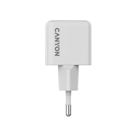 Сетевое зарядное устройство CANYON charger CU20C GaN 20W 1xPD EU (CNS-CUW20C) белый