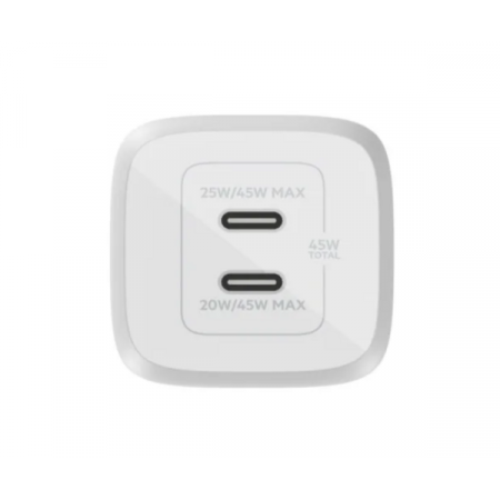 Сетевое зарядное устройство BELKIN 45W USB-C PD WALL CHARGER WITH PPS (WCA013KQWH) белый