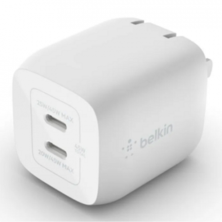 Сетевое зарядное устройство BELKIN 45W USB-C PD WALL CHARGER WITH PPS (WCA013KQWH) белый