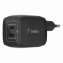 Сетевое зарядное устройство BELKIN 45W USB-C PD WALL CHARGER WITH PPS (WCA013KQBK) черный