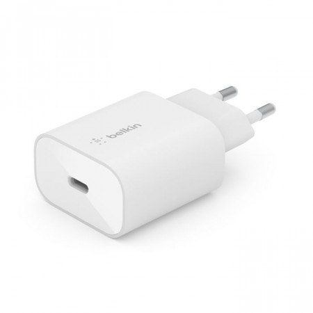 Сетевое зарядное устройство BELKIN 25W USB-C PD WALL CHARGER WITH PPS (WCA012KQWH) белый