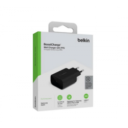 Сетевое зарядное устройство BELKIN 25W USB-C PD WALL CHARGER WITH PPS (WCA012KQBK) черный
