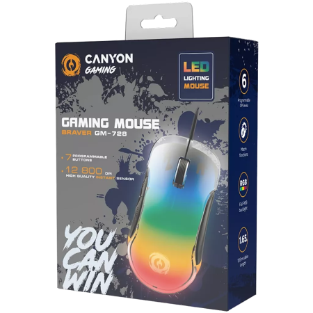 Мышь проводная CANYON Braver GM-728 (CND-SGM728) черный