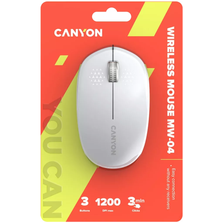 Мышь беспроводная Canyon MW-04 (CNS-CMSW04W) белый