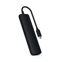 Кабель USB 3.2 Gen 1 Type-A х 2, USB 3.2 Gen 1 Type-C SATECHI USB-C Slim Multi-Port with Ethernet Adapter (ST-UCSMA3K) черный