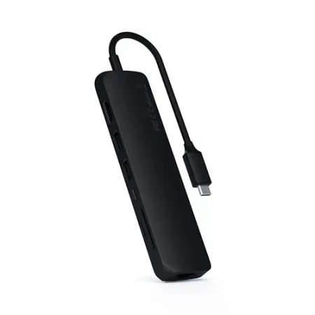 Кабель USB 3.2 Gen 1 Type-A х 2, USB 3.2 Gen 1 Type-C SATECHI USB-C Slim Multi-Port with Ethernet Adapter (ST-UCSMA3K) черный