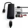 Кабель USB 3.2 Gen 1 Type-A х 2, USB 3.2 Gen 1 Type-C SATECHI USB-C Slim Multi-Port with Ethernet Adapter (ST-UCSMA3K) черный