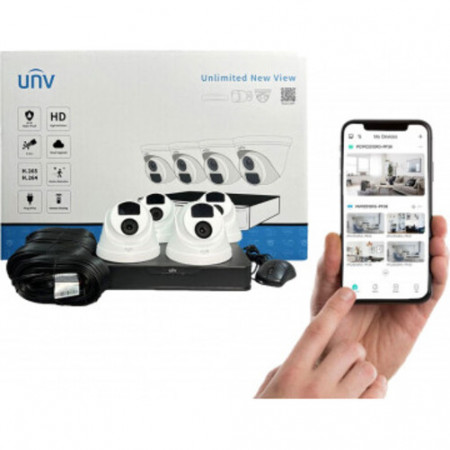IP-камера UNV KIT/XVR301-04G3/4*UAC-T112-F28 белый