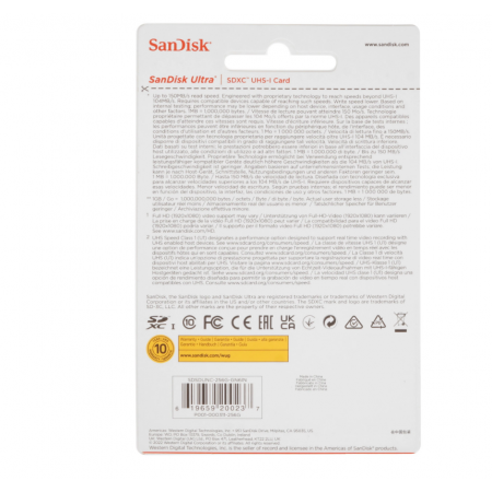 256 ГБ Карта памяти SanDisk Ultra SDXC (SDSDUNC-256G-GN6IN) черный