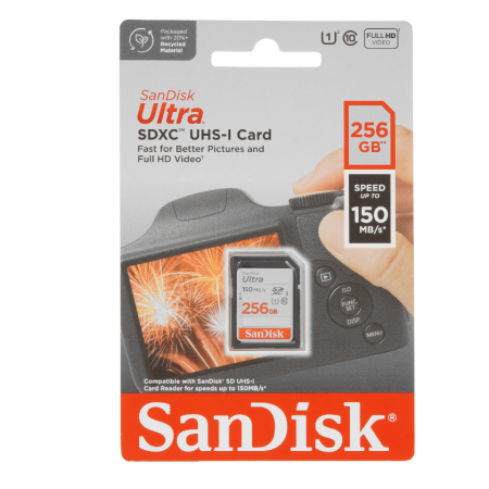 256 ГБ Карта памяти SanDisk Ultra SDXC (SDSDUNC-256G-GN6IN) черный