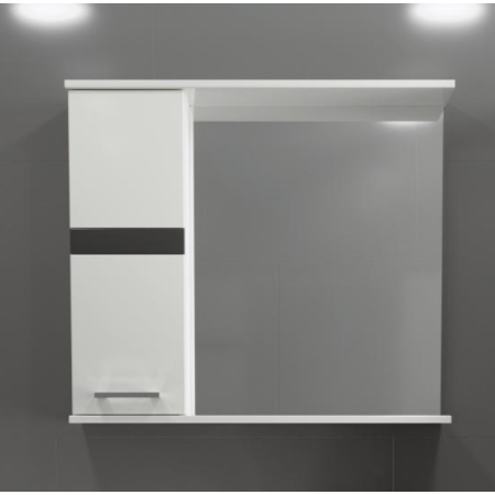 Шкаф в ванную Water World Лира 500 (ШН 1д + з 500 К) белый снег, молочный глянец