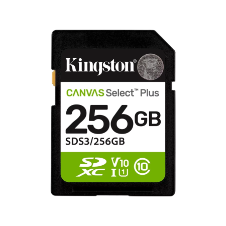 256 ГБ Карта памяти Kingston Canvas Select Plus SDXC (SDS3/256GB) черный + адаптер