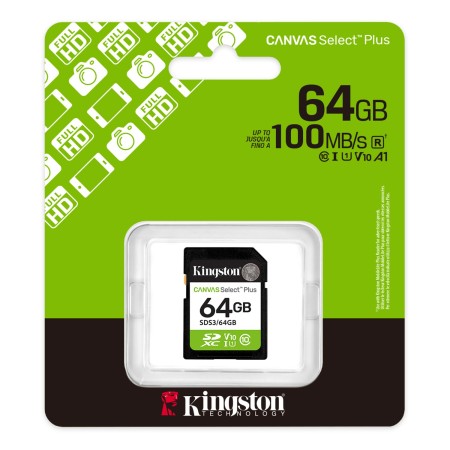 64 ГБ Карта памяти Kingston Canvas Select Plus SDXC (SDS3/64GB) черный