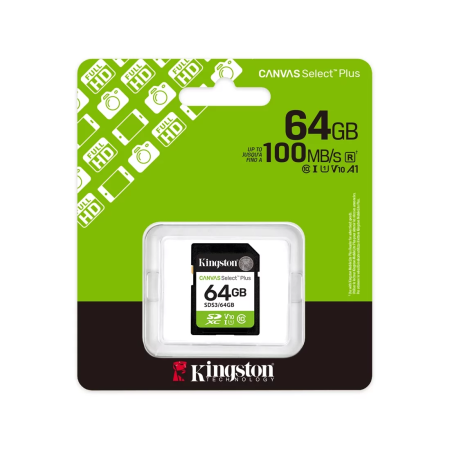 64 ГБ Карта памяти Kingston Canvas Select Plus SDXC (SDS3/64GB) черный